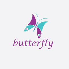 Fototapeta na wymiar abstract cute butterfly vector design template