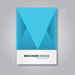 brochure flyer template for book design / business brochure with blue shadows concept for print