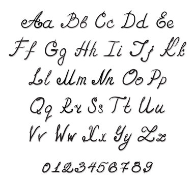 alphabet handwriting fonts