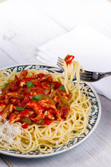 Spaghetti with Meat and Tomato Sauce