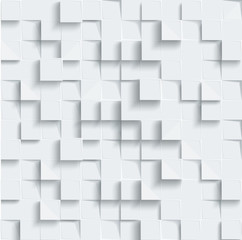 Vector Abstract geometric shape from gray cubes. White squares