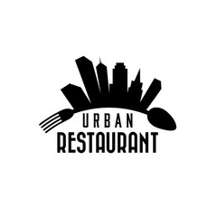 urban restaurant vector design template