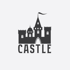 Fototapeta premium Castle abstract vector design template