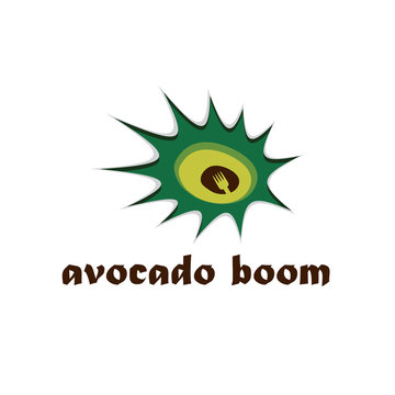 avocado boom concept vector design template