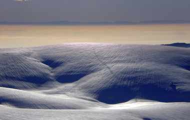 Snowy mountains landscape
