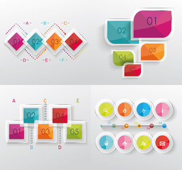 Modern infographics set. Diagram and Time Line design. Vector