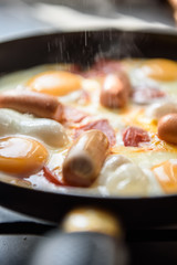 fried eggs with