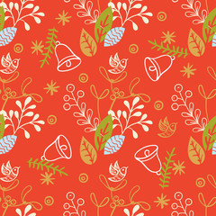  Floral Christmas Background. 