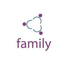happy family vector design template