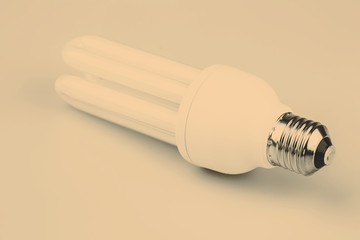 energy efficient light bulb isolated on white