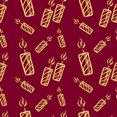 Seamless patternwith candles