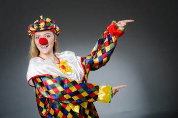 Clown in the funny concept