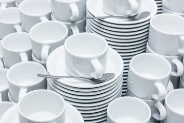 Coffee cups background.