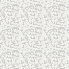Business seamless pattern. Vector background.