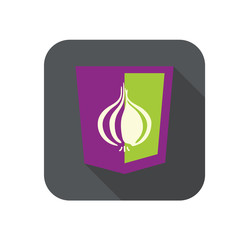 Vector illustration of purpur shield with onion protected web © gdainti