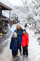Family in Takayama town