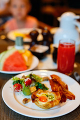 Breakfast with eggs