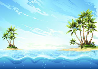 Tropical  island in ocean