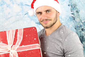 the christmas season- young man smiling
