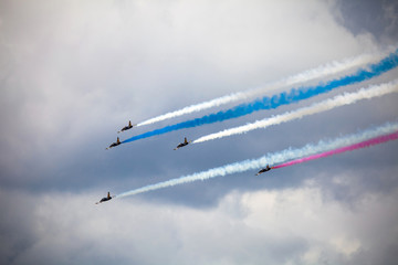 RUSS aerobatic team on the International Aviation and Space salo