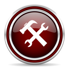 Fototapeta premium tool red glossy web icon