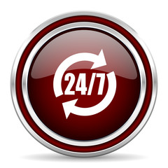 service red glossy web icon