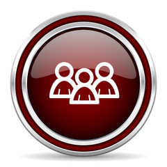 forum red glossy web icon
