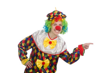 Clown isolated on the white background