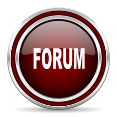 forum red glossy web icon