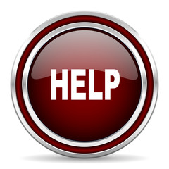 help red glossy web icon