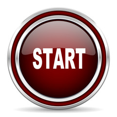 start red glossy web icon