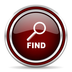 find red glossy web icon