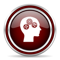 head red glossy web icon