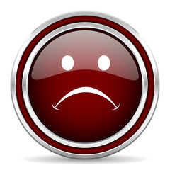 cry red glossy web icon
