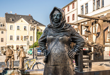 Fototapeta na wymiar Glauchau Marktbrunnen