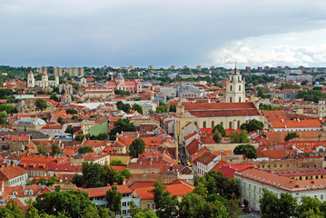 Fototapeta na wymiar Vilnius old town panorama