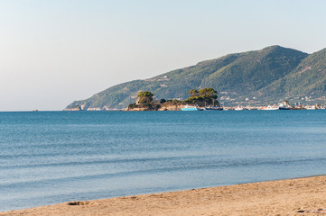 Cameo Island and Agios Sostis port on Zakynthos