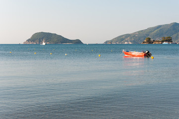Lifeboat in the Laganas Bay, Zakynthos Island