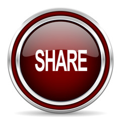 share red glossy web icon