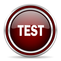 test red glossy web icon