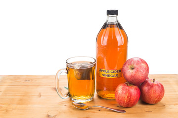 Apple cider vinegar with brewed tea, natural remedies and cure for common health conditions © ThamKC
