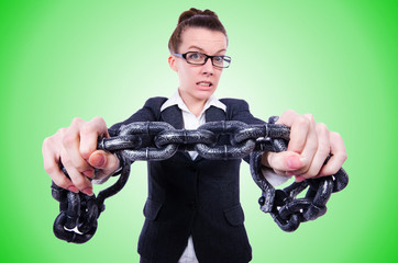 Woman with hands and handcuffs