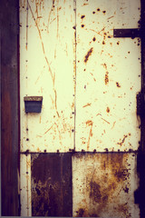 Old metal rusty door texture