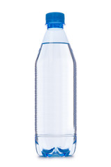 Water bottle isolated on the white