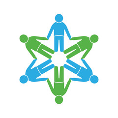 People logo.Circle together