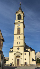 Fototapeta na wymiar Church of Our Lady (Marienkirche) in Werdau, Germany, 2015