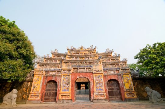 Beautiful site of Citadel in Hue, Vietnam. Citadel in Hue is enlisted in UNESCO World Heritage Sites. It lies along the Perfume River in Hue City and some adjacent areas of Hue city