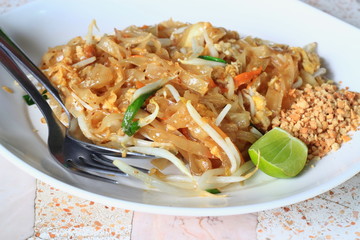 Thaifood Pad thai, Stir fry noodles with pork