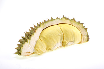 Fototapeta premium Thai Durian, tropical fruit, on white background