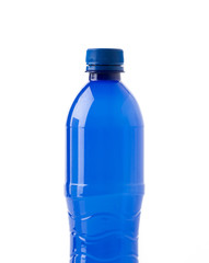 Bottles of soft drinks on white background